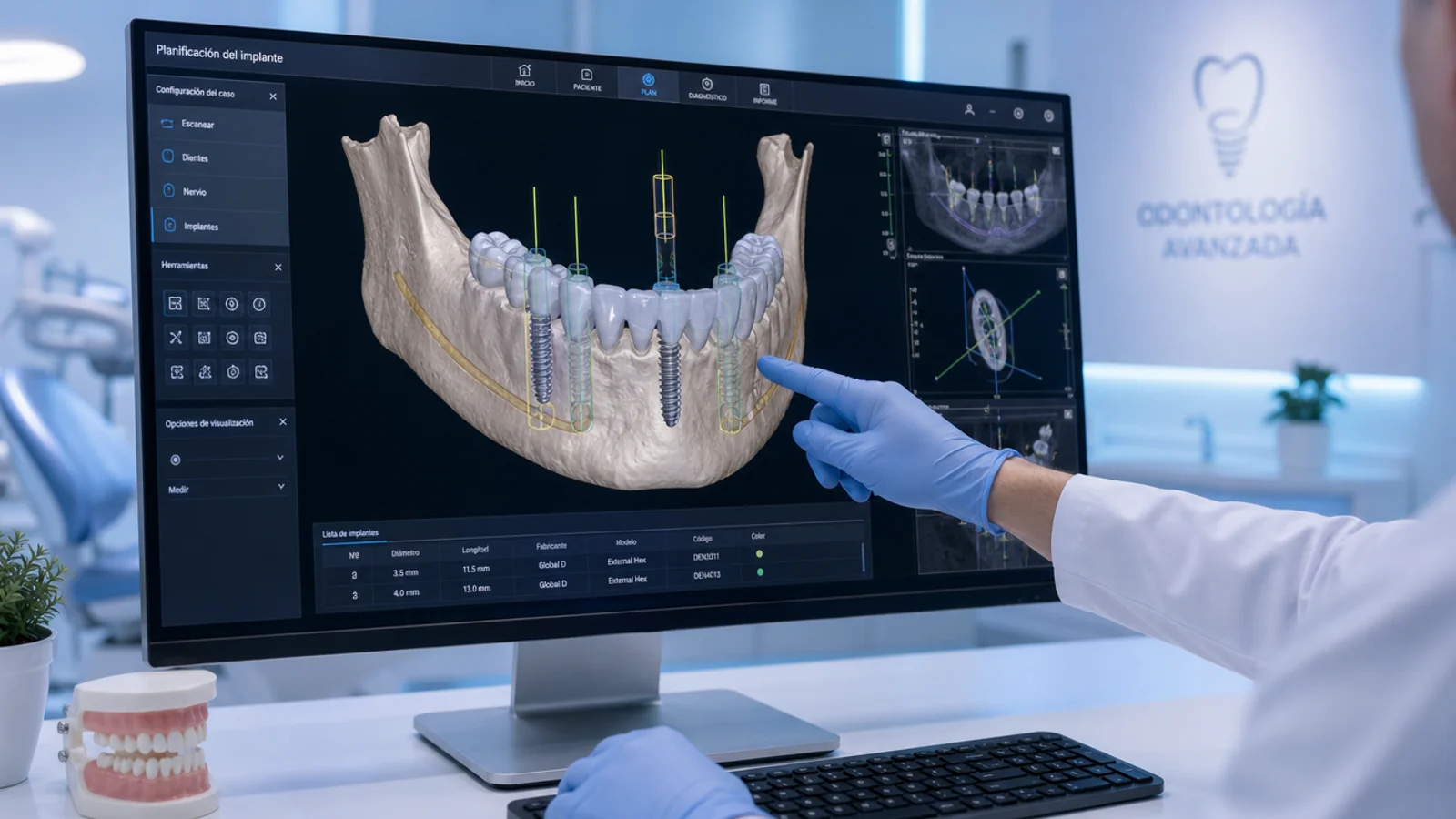 Implantes dentales sin cirugía: cirugía guiada y carga inmediata