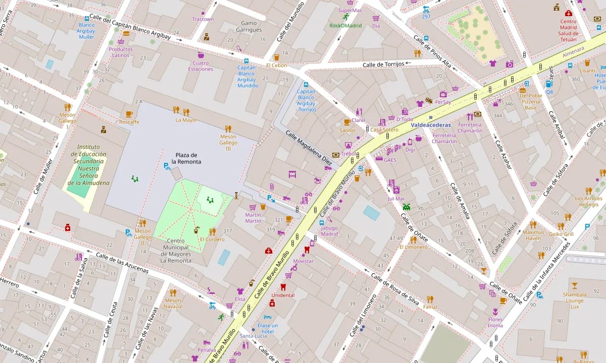 Mapa de ubicación de Clínica Dental Doctor Uson en C. de Bravo Murillo, 327, local 10, Tetuán, Madrid